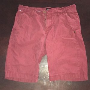 Men's H&M 32 Flat Front Shorts Red